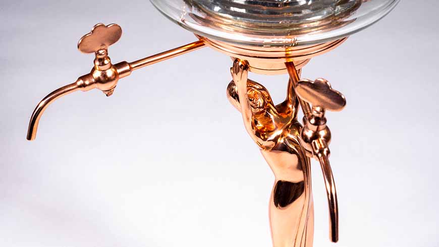 Copper Plated Absinthe Fountain Lady Style