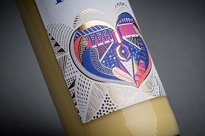 Detail of the Eggnog's Label Eggnog liqueur - Detailed Label